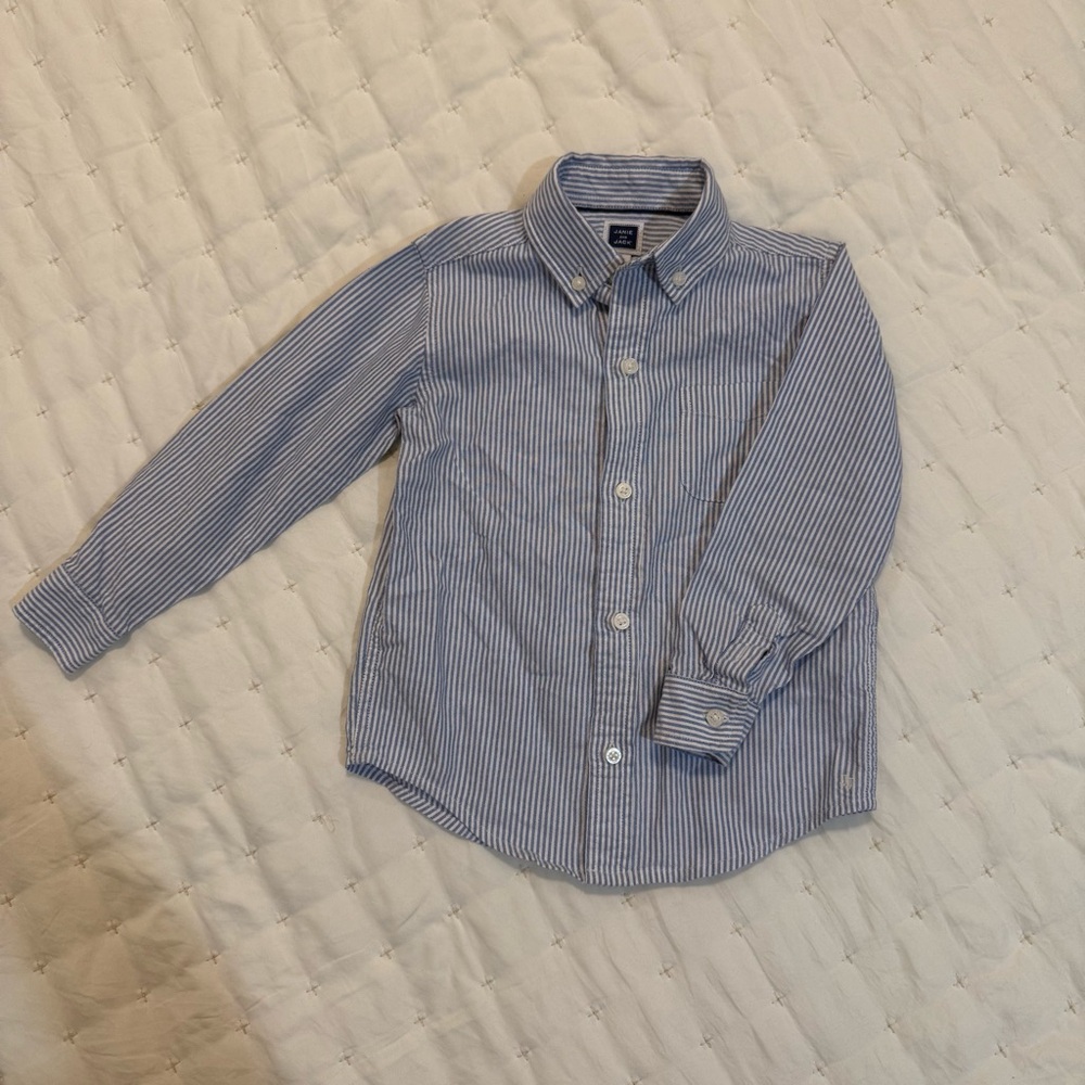 Janie and Jack Striped Collared Shirt